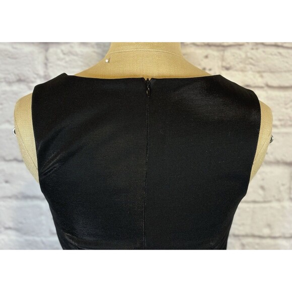 NEW Parker Black BodyCon Cocktail Party Mini Dress Sleeveless Asymmetrical SMALL - Picture 4 of 11